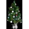 Image de Kerstboom H50 cm met versieringen en koperkleurige lichtslinger met 20 LED's