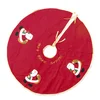 Image de Feeric Christmas Kerstboomrok - rood met kerstmannen - D90 cm - polyester - kerstboom kleed