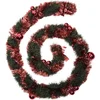 Image de Guirlande XL - Kerstslinger groen - Kerstversiering - 2.7M lang - Goud of rode balletjes - Slinger