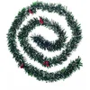 Image de Feeric Christmas Dennenslinger - met sneeuw en rode besjes - 200 x 7,5 cm - kunststof - dennen guirlande