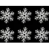 Image de JJA - 6 witte sneeuwvlokken hangers 20 cm met glitter