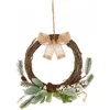 Image de JJA - Natuurlijke ophangkrans kleine strik 36 cm eucalyptus