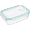 Image de 5Five Vershoudbakje met deksel - glas - luchtdicht - met clips - 21 x 15 x 7 cm - 1180 ml