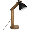 Image de Atmosphera Tafellamp/bureaulampje Design Light Cuba - hout/zwart - H56 cm - Leeslamp