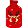 Image de Fééric Lights and Christmas Warmwaterkruik Kerst met pompon - 1,7 L - Rendier - Rood