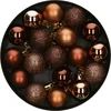 Image de Atmosphera Kerstballen - 18x st - bronskleurig - kunststof - glans en mat - kerstversiering