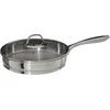 Image de Secret de Gourmet - Hapjespan met deksel - Alle kookplaten/warmtebronnen geschikt - zilver - Dia 28 cm