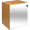 Image de Five - Bamboe Modern Badkamerkast met modulaire spiegel deur - Ideaal voor elke ruimte, groot of klein