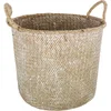 Image de Mand Zeegras met Handvat ø36 cm x h32 cm - Natural Wit
