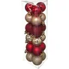 Image de Atmosphera Kerstballen - 18x - rood/goud - mix - kunststof - 3 cm - Kerstboom versiering
