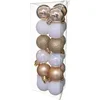Image de Atmosphera Kerstballen - 18x - wit/goud - glans/mat - kunststof - 3 cm - Kerstboom versiering