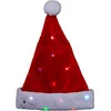 Image de Feeric Kerstmuts - rood - met gekleurd LED verlichting - L30 x H30 cm - volwassenen - verlichte kerstmuts