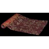 Image de Feeric lights & Christmas Decoratie stof/tafelloper - rood - bladeren -500 x 28 cm - polyester - kerstversiering