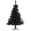 Image de Feeric lights & christmas Kunstkerstboom - zwart - kunststof - H180 cm - met voet