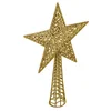 Image de Feeric Christmas Kerstboom piek - ster vorm - goud - kunststof - 37,5 cm - kerstpiek - kerstversiering