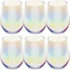 Image de Secret de Gourmet Tumbler drink glazen - 6x stuks - parelmoer - 540 ml - Drinkglazen - Waterglazen