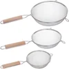 Image de Five - keukenzeef - set van 3 stuks - bolzeef - zilver