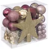 Image de Kerstballenset 44 stuks - Goud/lichtroze/donkerroze -