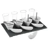 Image de Secret de Gourmet Serveerplank - amuse hapjes - leisteen/porselein - wit - 17-delig - keuken/tafelen