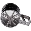Image de 5Five Keuken meel/poedersuiker zeef - met handvat/knijper - zilver - RVS - taart accessoires