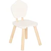 Image de Atmosphera Kinder stoeltje Presidente - wit - hout - D23 x H48 cm - bijzet stoeltjes voor kinderen