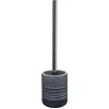 Image de 5five Toiletborstel met houder Stone - rond - grijs - polyresin - 39 cm