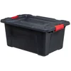 Image de 5Five opbergbox/opbergkrat - 55 Liter - zwart - kunststof - L65 x B43 x H30 cm - stapelbaar - heavy duty opbergbak