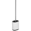 Image de WC-/toiletborstel met houder plat wit polypropyleen 53 cm