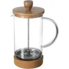 Image de Secret de Gourmet French press cafetiere - glas/bamboe - 600 ml