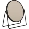 Image de 5Five Dubbele make-up Spiegel - op voet - 19 x 8 x 21 cm - scheerspiegel - zwart - op standaard