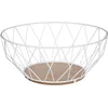 Image de 5Five Fruitschaal - wit - Dia 28 cm - draad metaal - fruitmand - serveerschaal - decoratieschaal