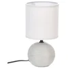 Image de Timéo Bol Tafellamp - Keramische Lamp - Moderne Tafellamp met 120cm Kabel - Sfeerverlichting voor Woonkamer - Slaapkamer - Bureau - 25cm in Hoogte - Lichtgrijs