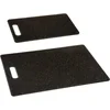 Image de Secret de Gourmet keuken snijplanken set - 2x stuks - zwart - 15 x 25 en 27 x 36 cm - kunststof - Broodplanken - Snijplankjes