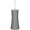 Image de WC-/toiletborstel met houder rond grijs kunststof 38 cm