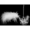 Image de JJA - Glazen kerstboomversiering vogel met witte veren 7 cm
