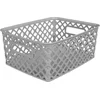 Image de 5Five Opbergmand/box van kunststof - grijs - 19 x 25 x 10 cm - 4 liter