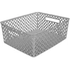Image de 5Five Opbergmand/box van kunststof - grijs - 29 x 35 x 13 cm - 11 liter