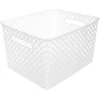 Image de 5Five Opbergmand/box van kunststof - wit - 30 x 37 x 21 cm - 19 liter