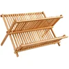 Image de Secret de Gourmet Afdruiprek - 2-laags - bruin - 42 x 33 cm - bamboe hout - afwasrek - afwassen