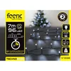 Image de Feeric lights Kerstverlichting - helder wit - 7 m- 96 led lampjes - zwart snoer - batterij