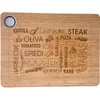 Image de Secret de Gourmet Tapas serveerplank - bamboe hout - rechthoek 38 x 28 cm - broodplank