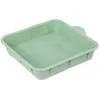 Image de Vierkante siliconen bakvorm groen | cakevorm met handgrepen | cakevormen | anti-aanbaklaag | voor oven en magnetron SILICARRE-PRO