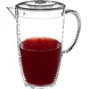 Image de 5Five Sapkan/schenkkan karaf met deksel - 2 liter/2000 ml - transparant - kunststof - 20 x 24 cm
