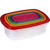 Image de 5five Vershoudbakjes nestbaar - 6-delig - BPA vrij - meal prep - herbruikbaar - multi kleuren - luchtdicht