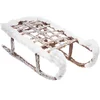 Image de JJA - Decoratieve besneeuwde houten slee 37,5 cm