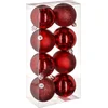 Image de Kerstballenset 8 stuks - 7 cm - Rood -