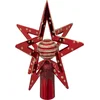 Image de Feeric Christmas Kerstboom piek - ster - rood/goud - H27 cm - kunststof - kerstboompiek
