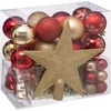 Image de Feeric Lights & Christmas - Kerstballenset Met Ster - 44 st - Goud En Rood