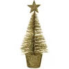 Image de JJA - Gouden Kerstboom decoratie om neer te zetten 14 cm van glittermetaal