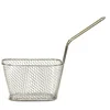 Image de Cook Concept Frietmandje/patatjes serveermandje - zilver - metaal - 18 x 13 x 10 cm - draadmandje